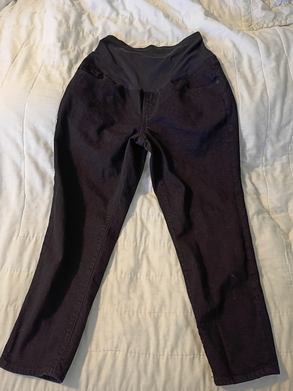Old Navy Black Maternity Straight Pants with Full Panel Support